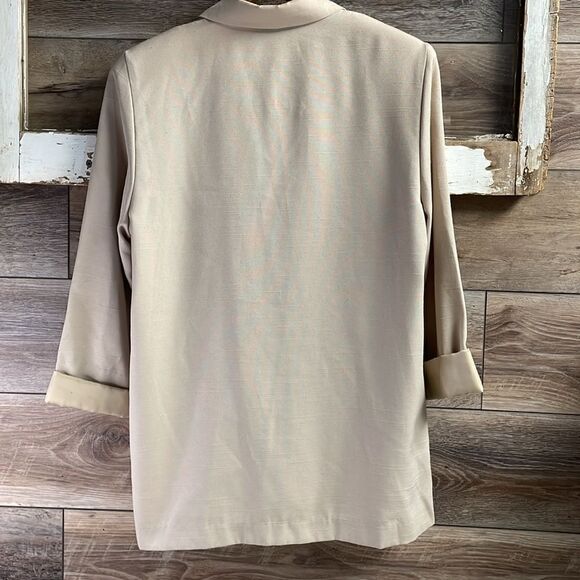 Cristin Stevens Ladies Button Front Blazer Jacket, Size Small, Tan, Vintage - Picture 3 of 12